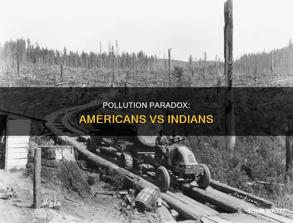 how many americans pollute compared to an indian