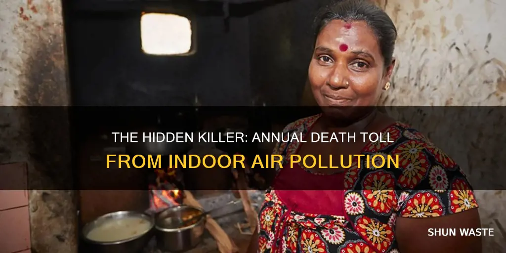 how many deaths are caused by indoor air pollution annually