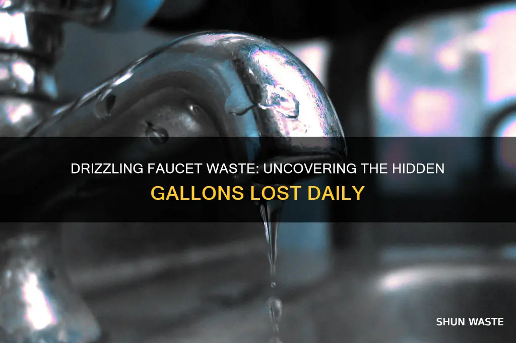how many gallons of water does a drizzling faucet waste