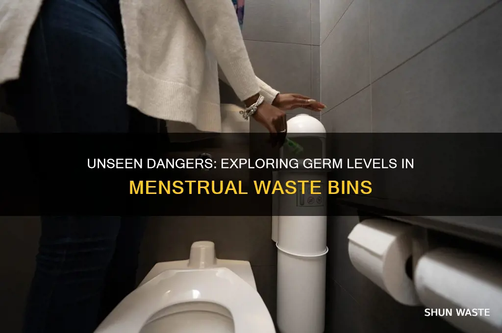 how many germs are in menstrual waste bins