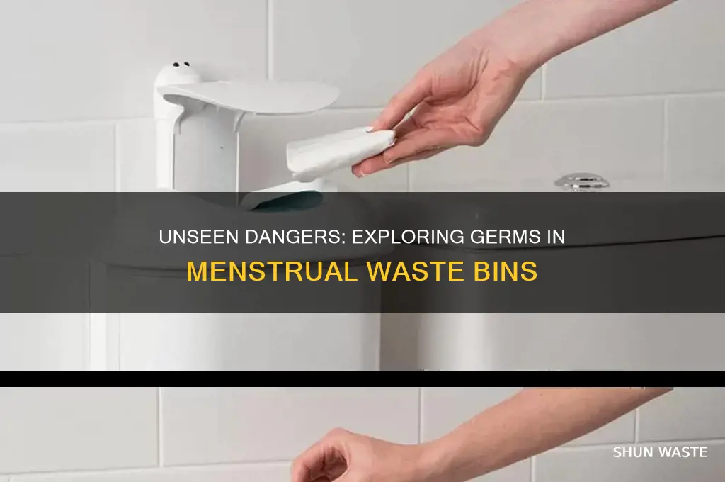 how many germs are in mentrual waste bins