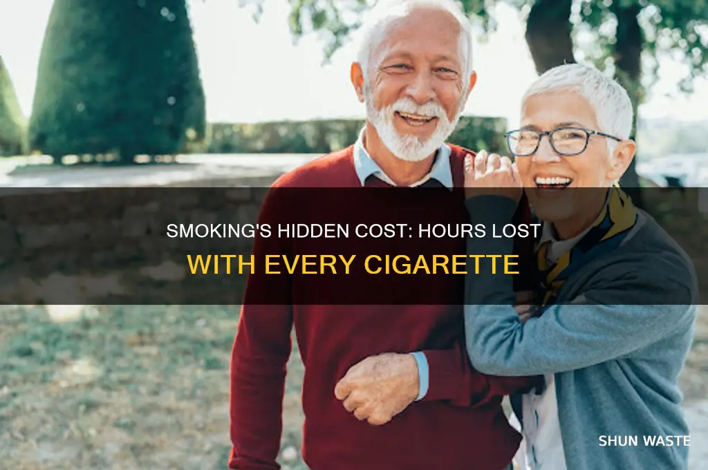 how many hours of your life is wasted each cigarette