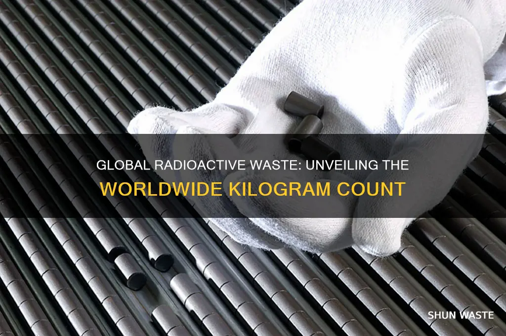 how many kilogrrams of radioactive waste are there worldwide