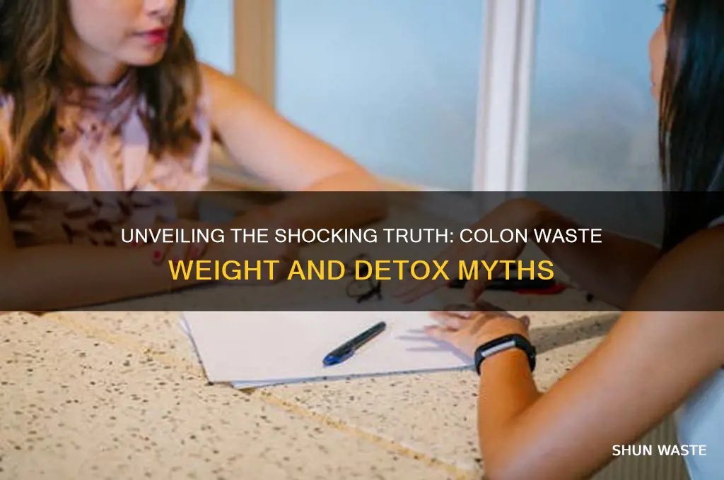 how many lbs of waste in colon