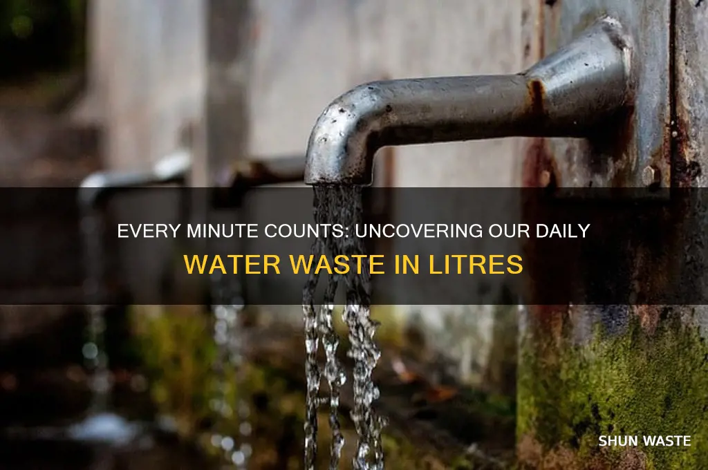 how many litres of water do we waste per minute