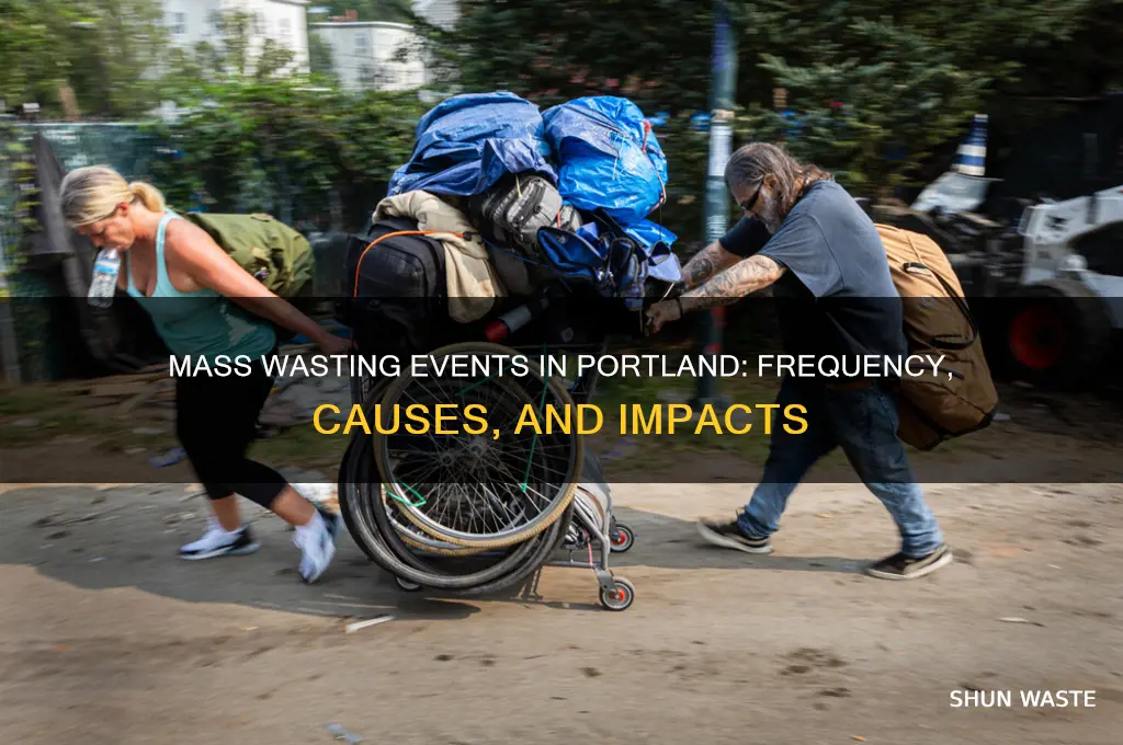 how many mass wasting event in portland