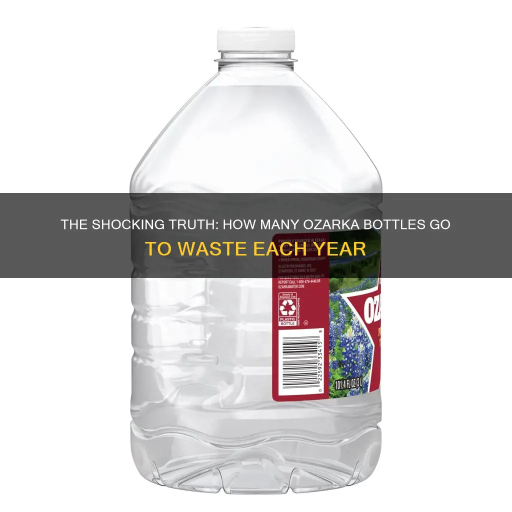 how many ozarka water bottles are polluted each year