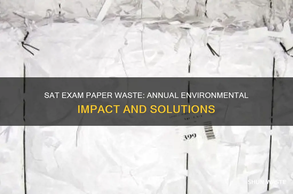 how many papers are wasted every year for sat