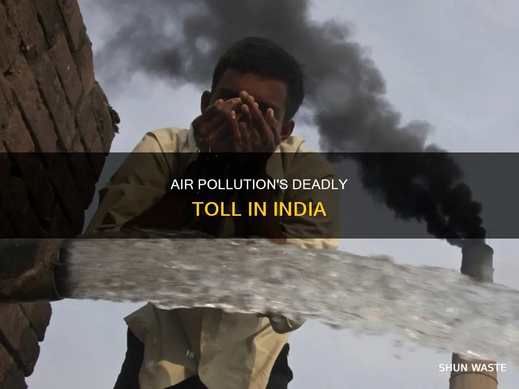how many people die from air pollution in india