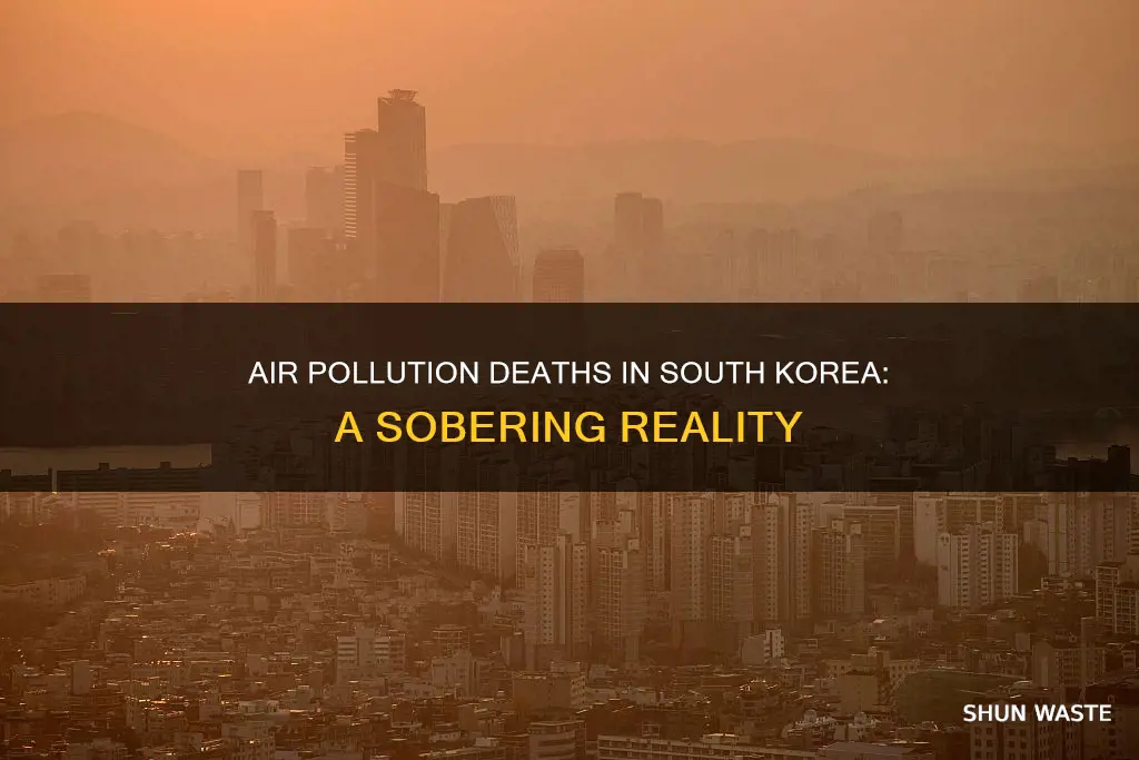 how many people die from air pollution in south korea