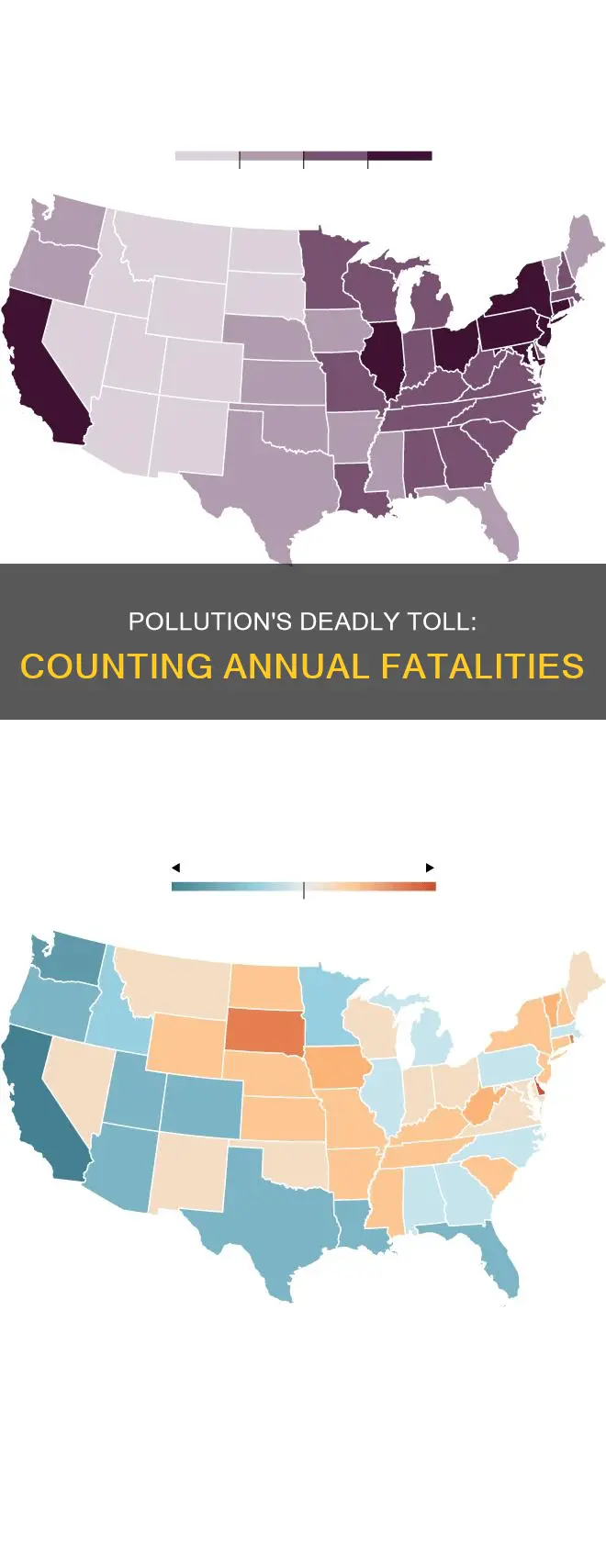how many poepl die a year because of pollution