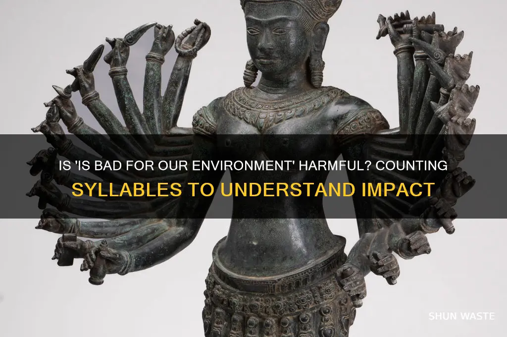 how many syllables is in is bad for our environment