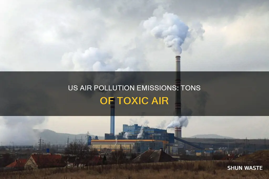 how many tons of air pollution does us emit