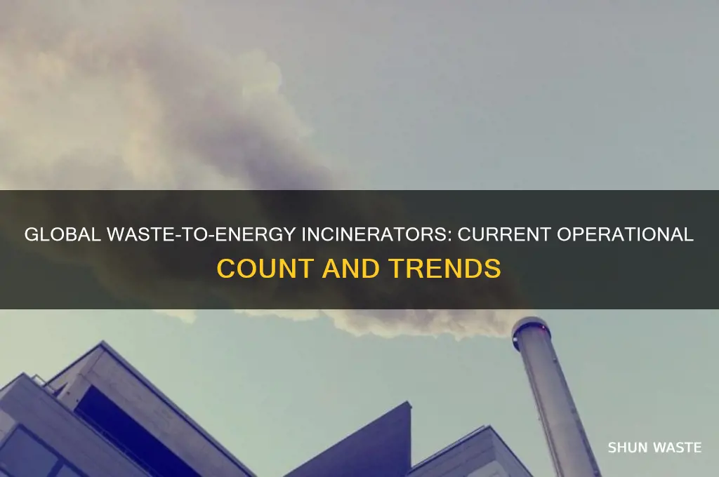 how many trash or waste-to-energy incinerators are in operation worldwide