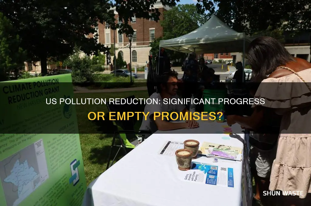how mmuch has the us cut their pollution