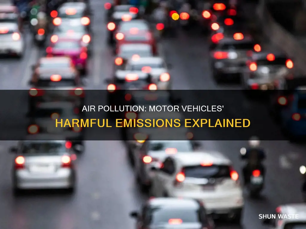 how much air pollution come from motor vehicles