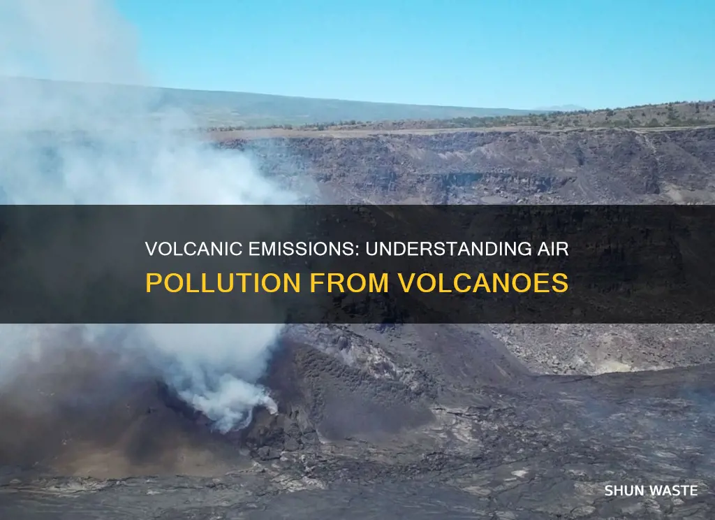 how much air pollution comes from a volcano