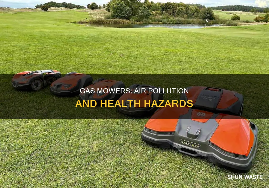 how much air pollution comes from gas mowers