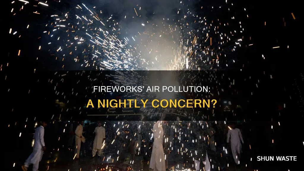 how much air pollution do fire works create