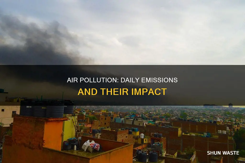 how much air pollution is created each day