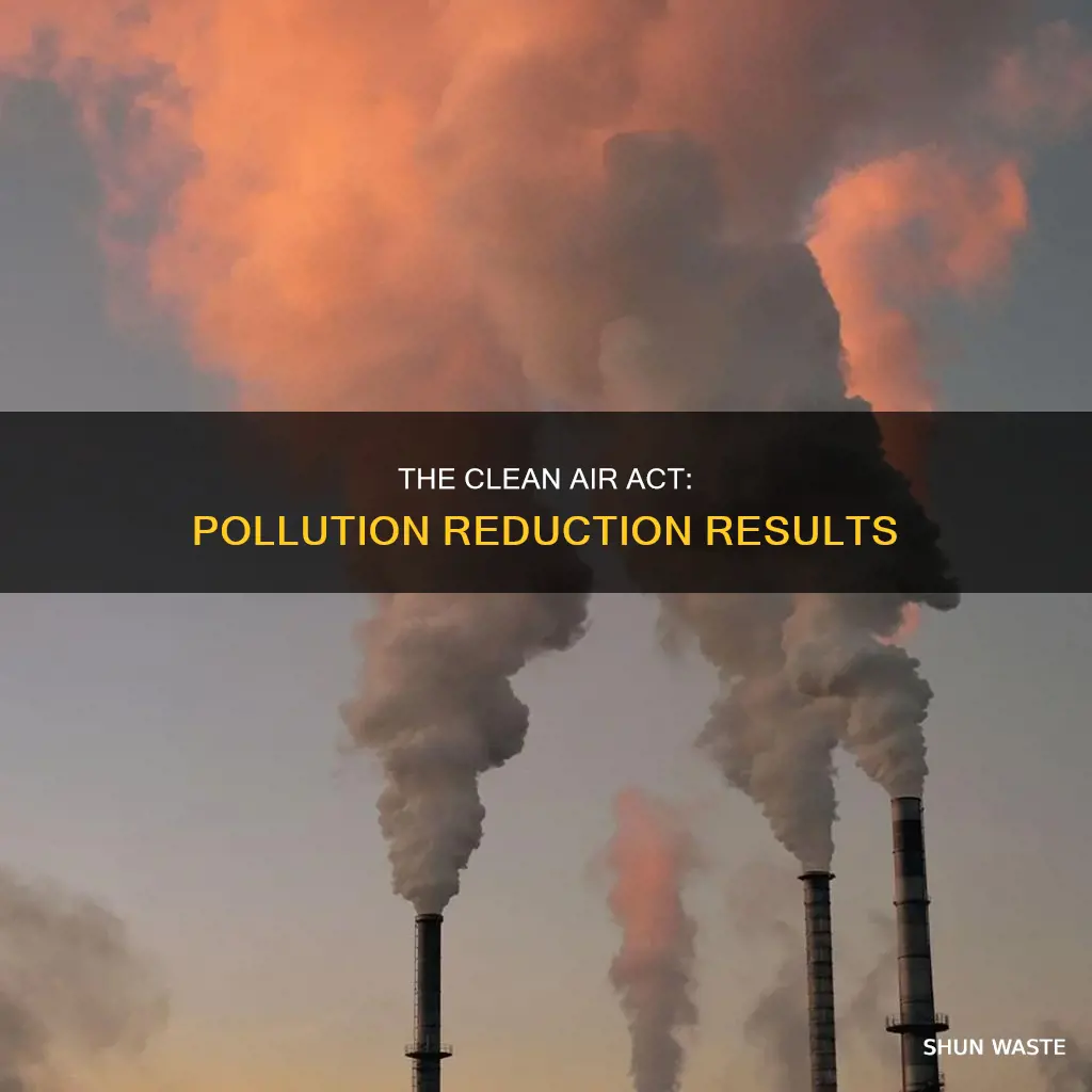 how much did the clean air act cut pollution by