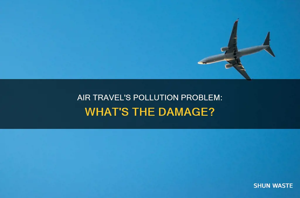 how much does air travel contribute to pollution