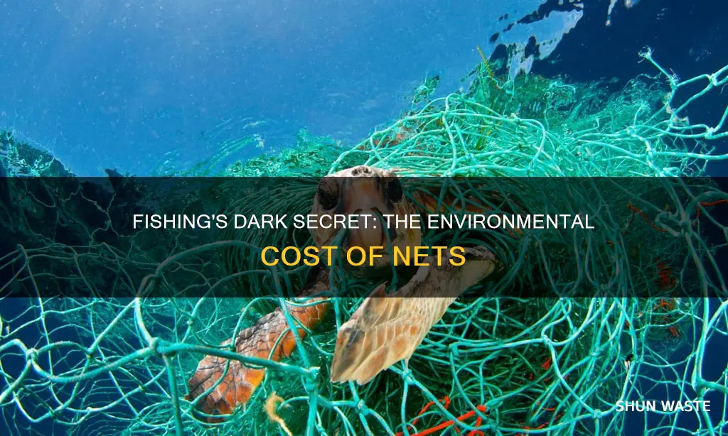 how much does fishing nets cause pollution