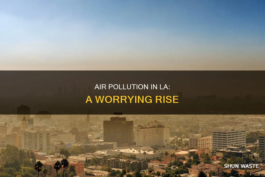 how much has the air pollution increased in los angeles