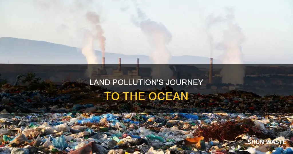 how much land pollution is being sent to ocean