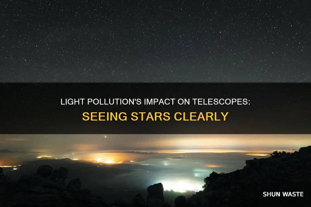 how much light pollution affect telescope