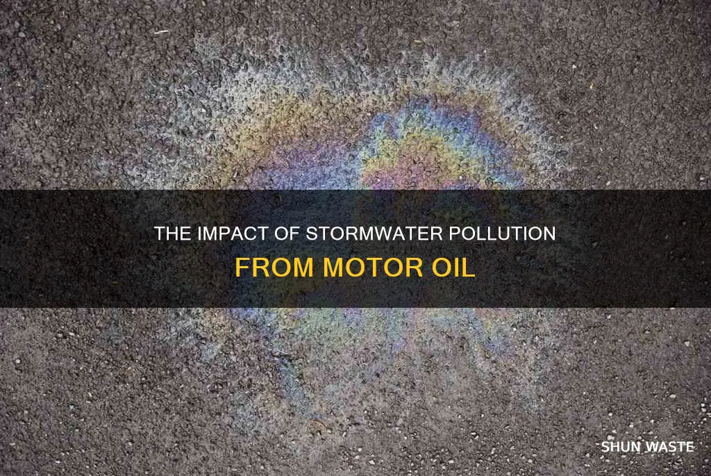 how much motor oil stormwater pollutant