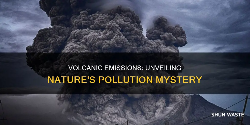 how much pollutant does a volcano produce