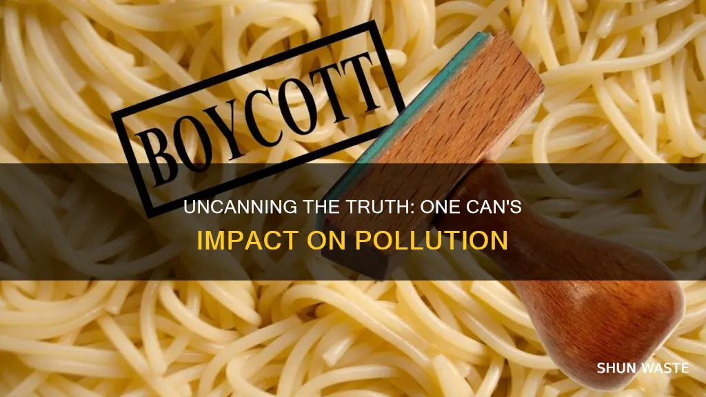 how much pollution comes from one can of spagetti