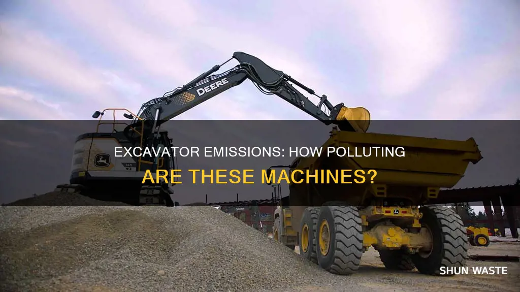 how much pollution does an excivator put out