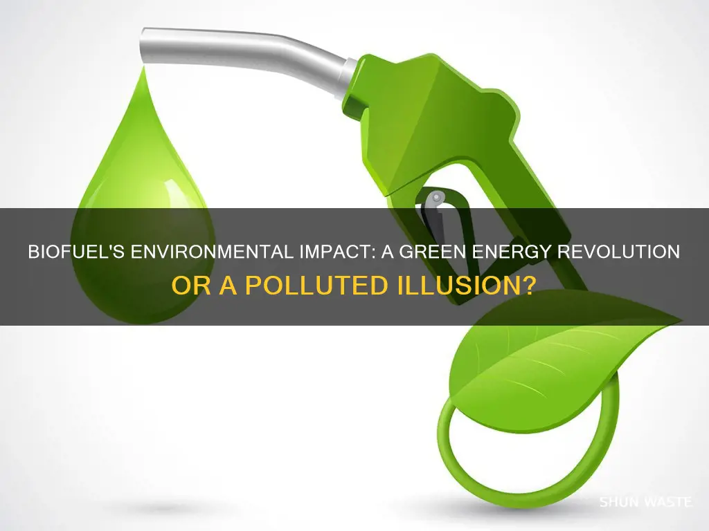 how much pollution does biofuel cause compared to oil