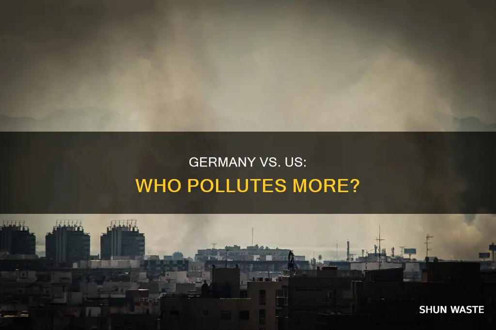 how much pollution does germany produce compared to us