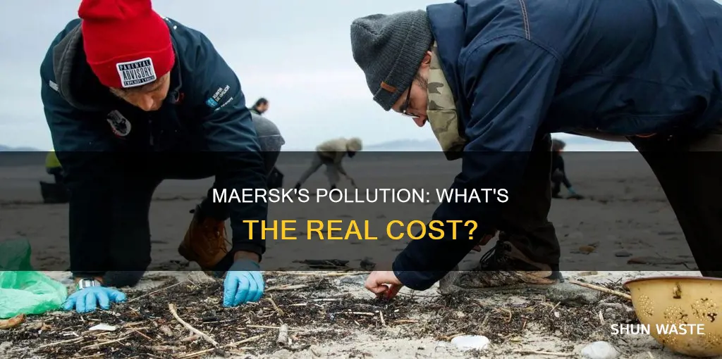 how much pollution does one maersk ship produce