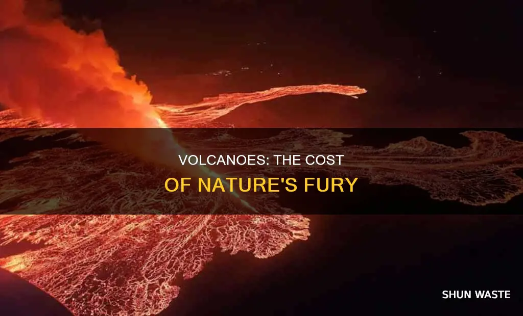 how much pollution does volcanoes cost