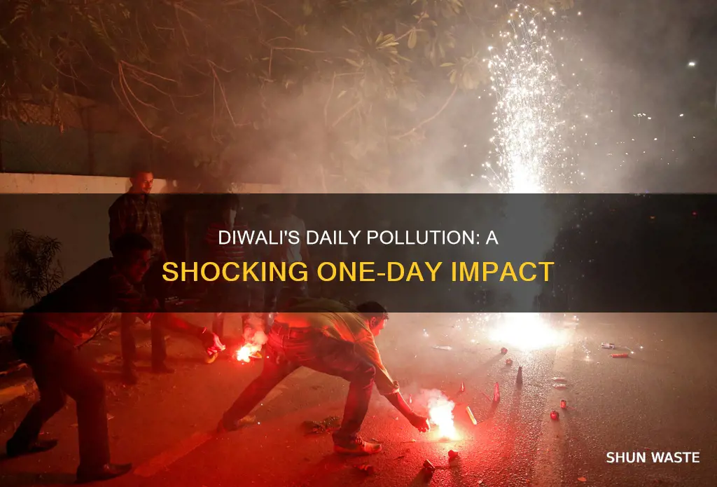 how much pollution is caused in one day by diwali