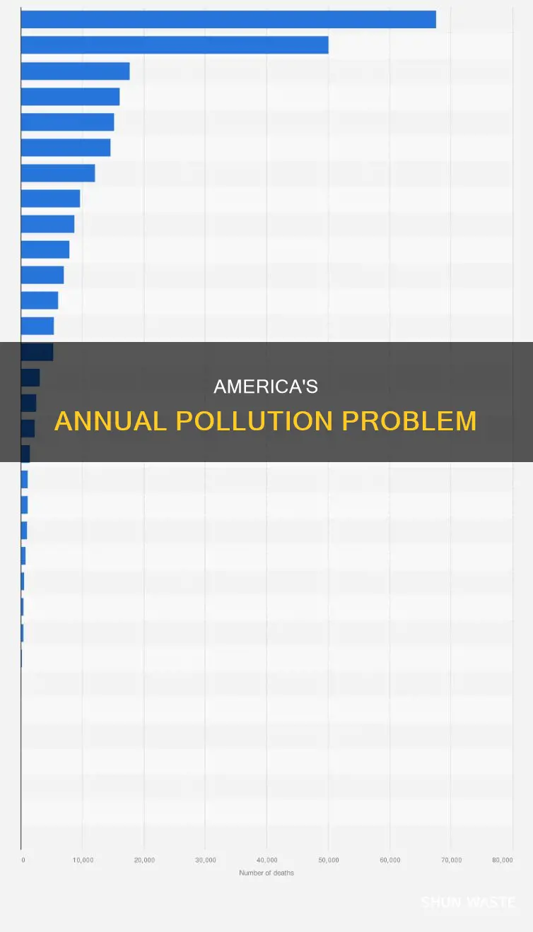 how much pollution is created every eyar by america