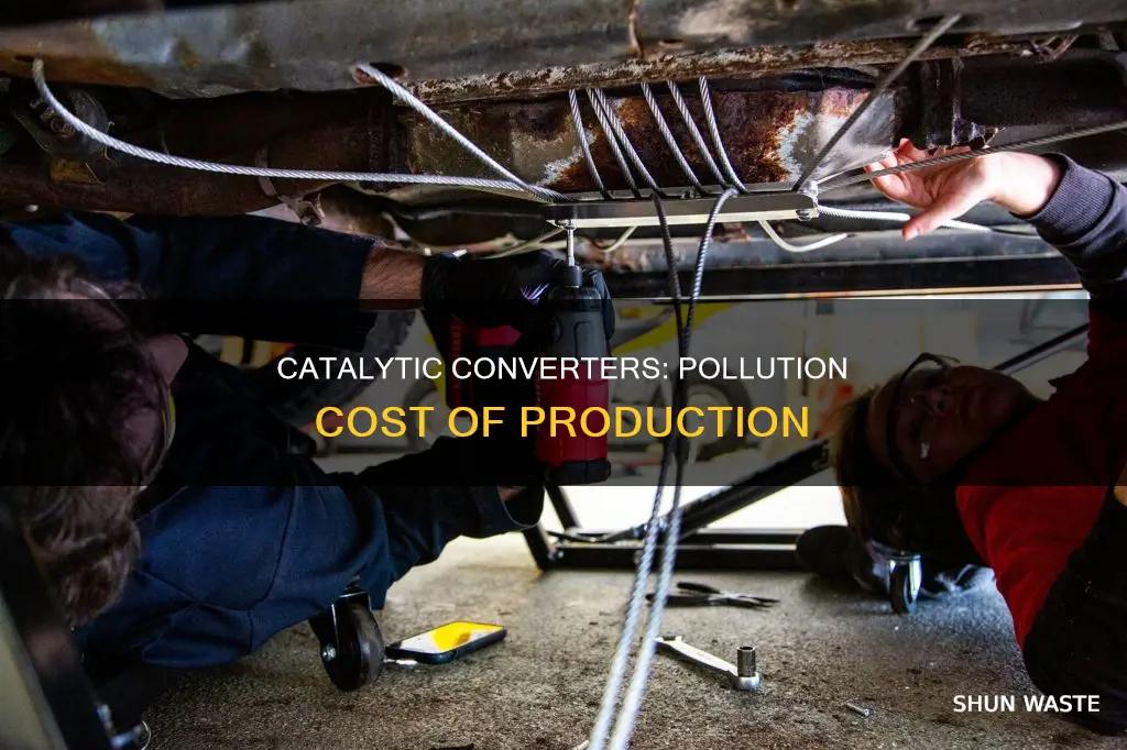 how much pollution is created making a catalytic converter