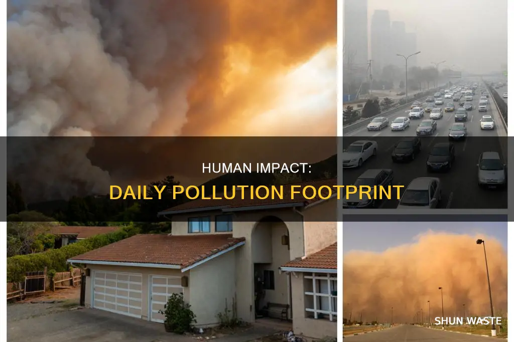 how much pollution is created per human per day