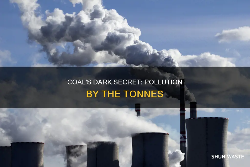 how much tonnes of pollution are created from coal