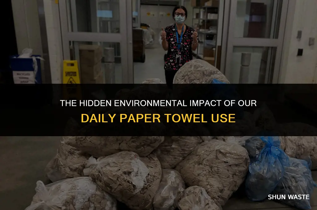 how much waste is caused by paper towels