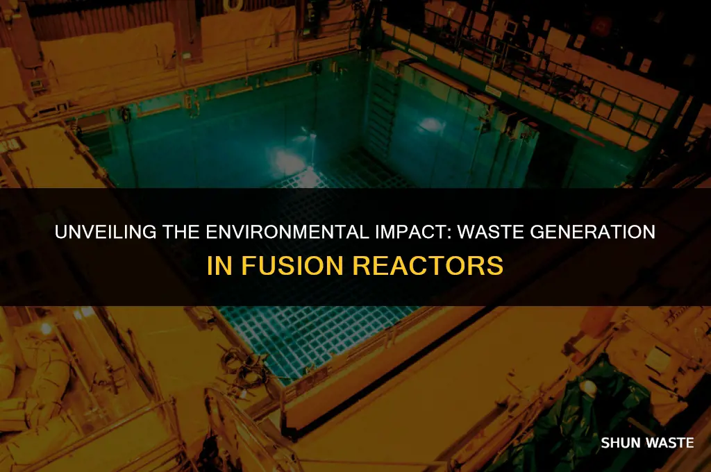 how much waste is created from fusion reactors