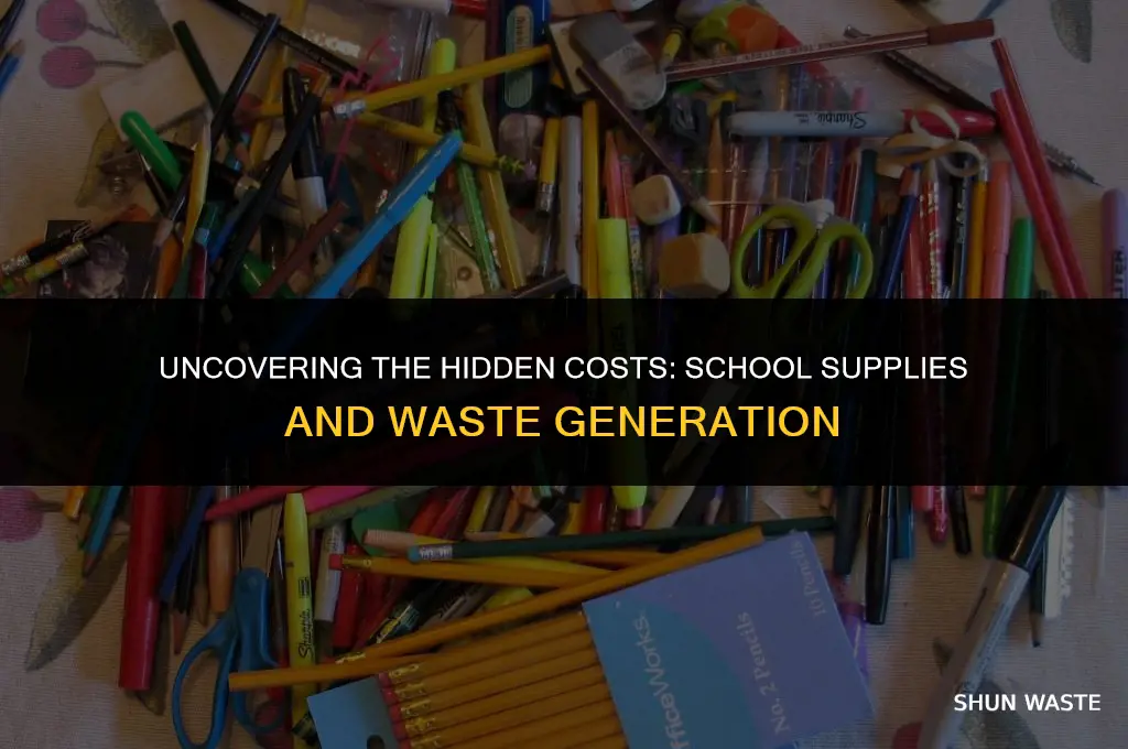 how much waste is created from school supplies
