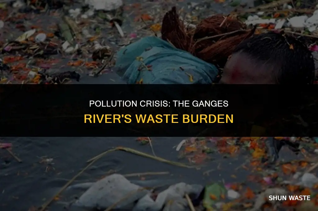 how much waste is dumped into the ganges river