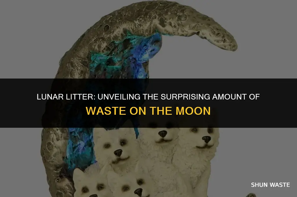 how much waste is on the moon