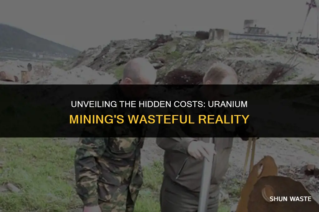 how much waste is produced per ton of uranium