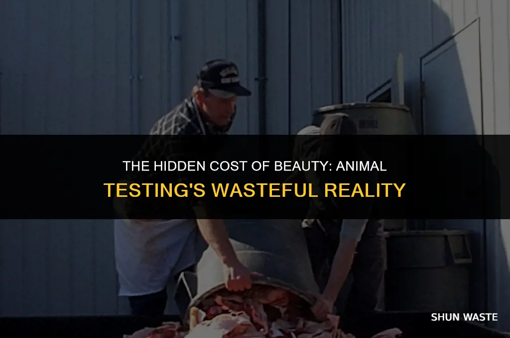 how much waste is produced with animal testing